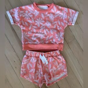 Carter’s - Infant Floral Pink and White Short Set